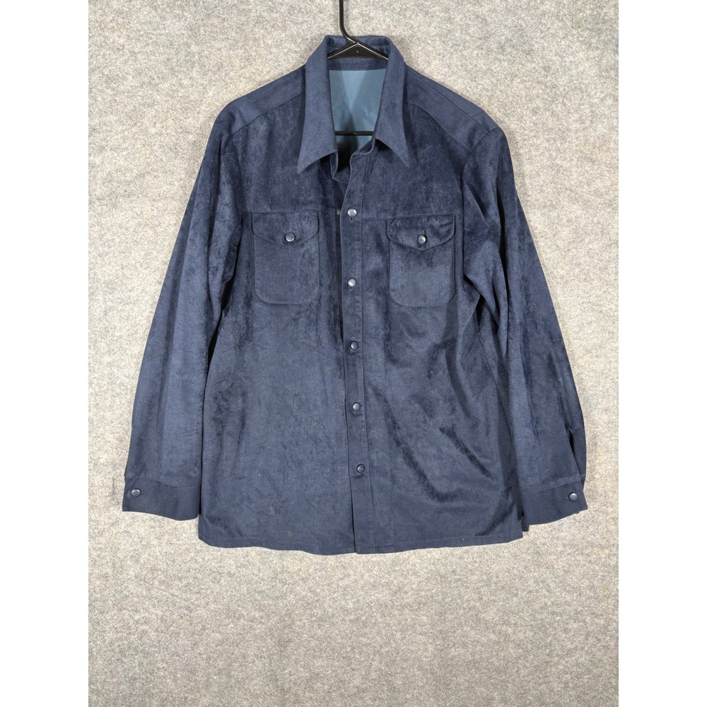 WFF by Farah Styled Blue Button Up Shirt Jacket with Pockets‎